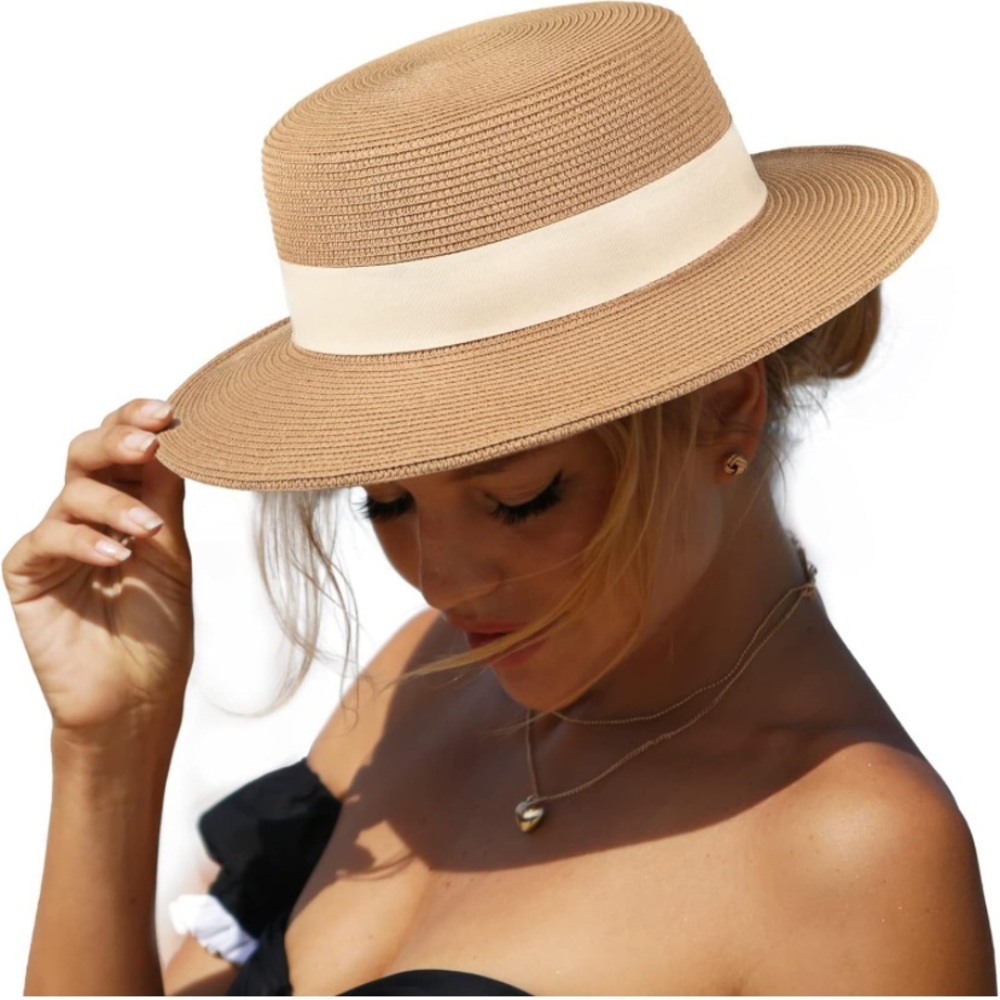 FURTALK Straw Beach Sun Hat Packable SPF UV Protection Women Travel